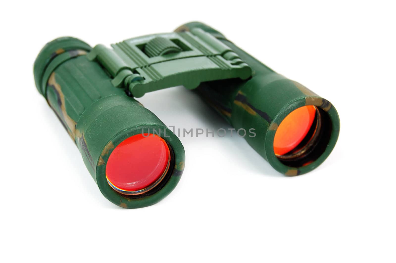 military binoculars isolated on white