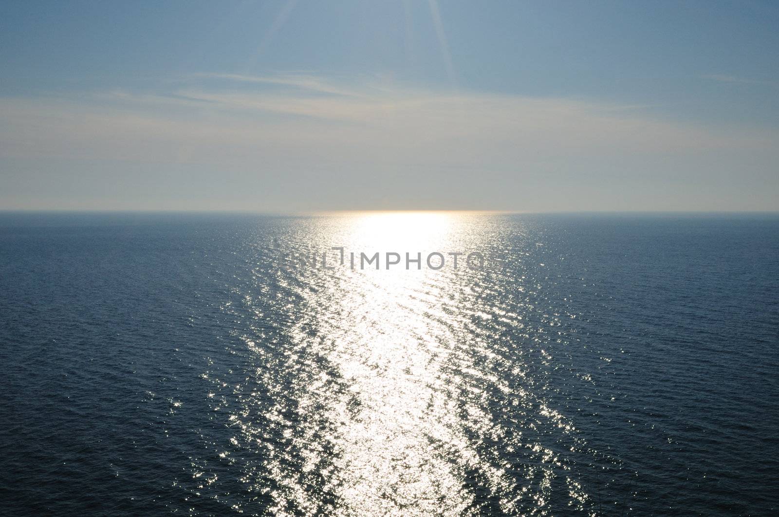 threads of light have made this wonderful sunlight path  on Black sea