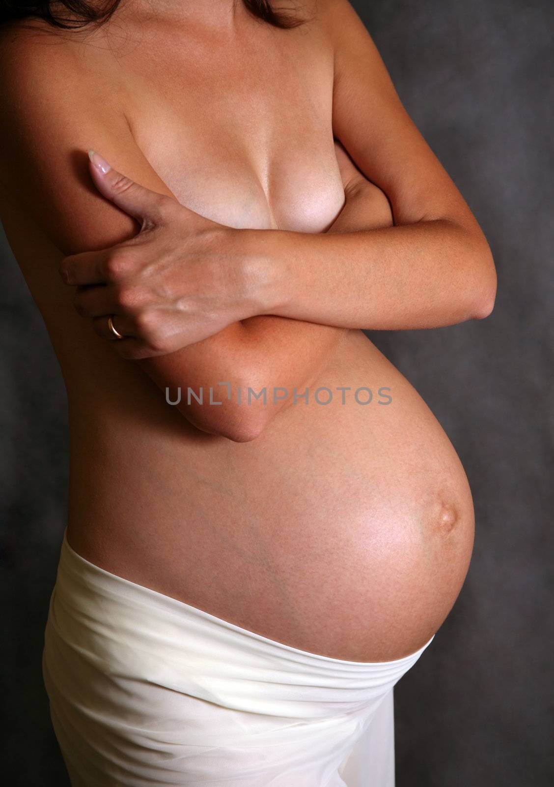 The pregnant woman on the seven month