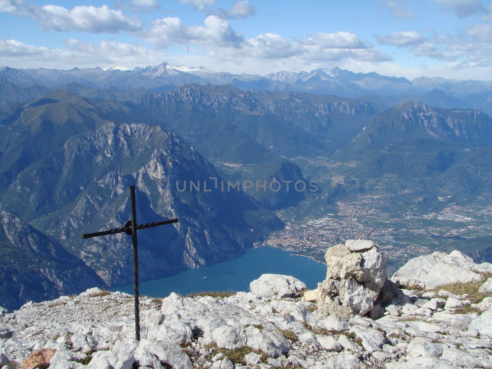 View from Monte Baldo Italian AlpsLake of GardaNorth ItalyEurope IX 2007