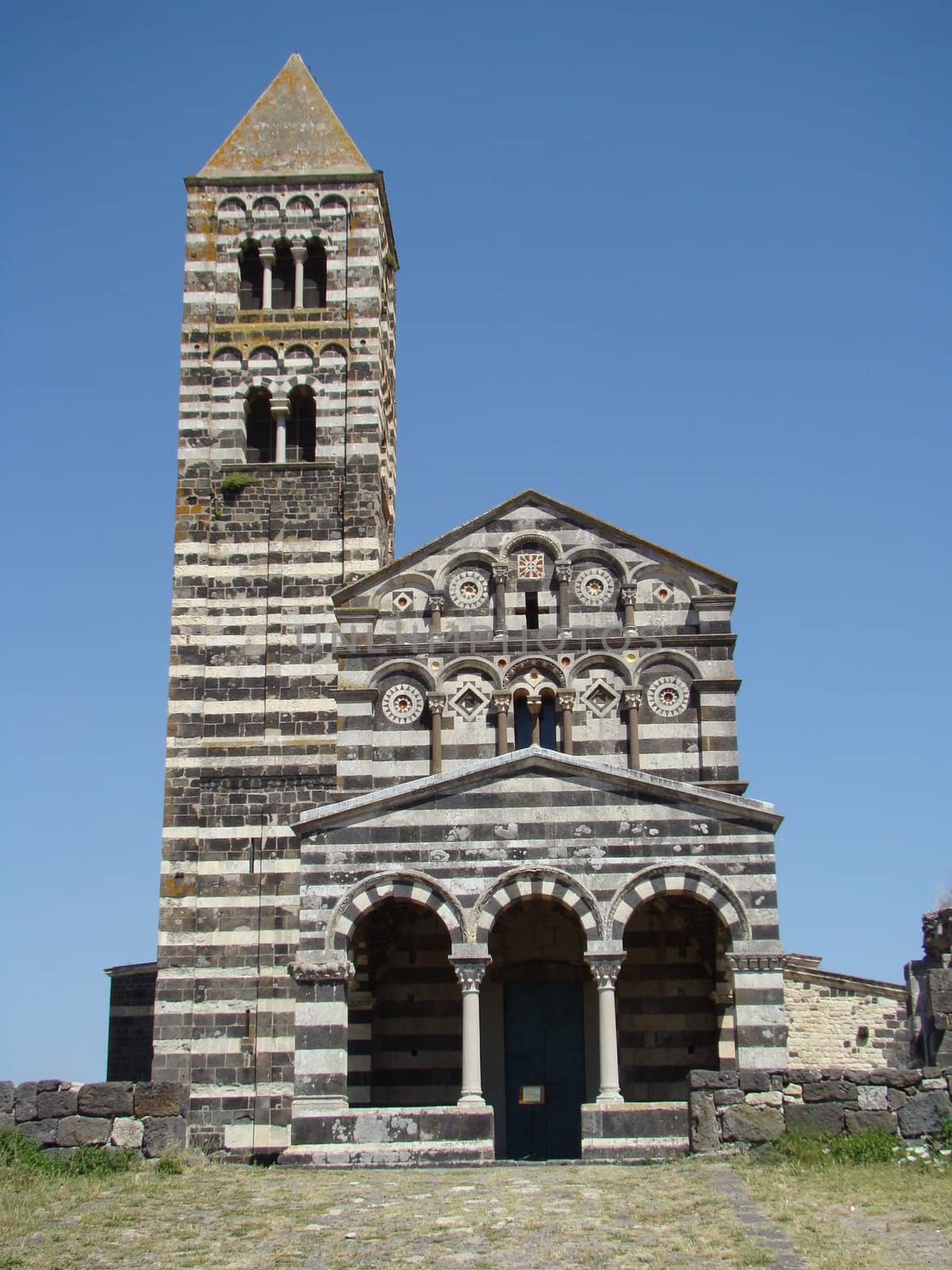 Santa Trinita di Saccargia,romanesque church in Sardinia, Italy.