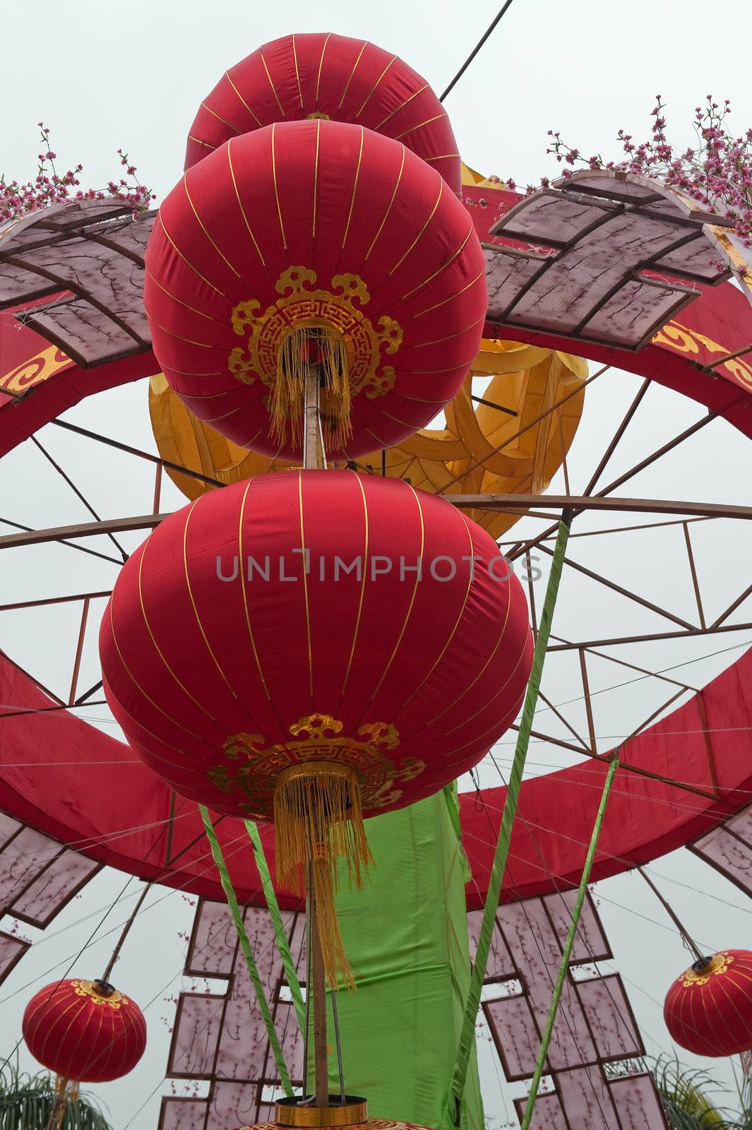 New Year street decoration in Shunde China