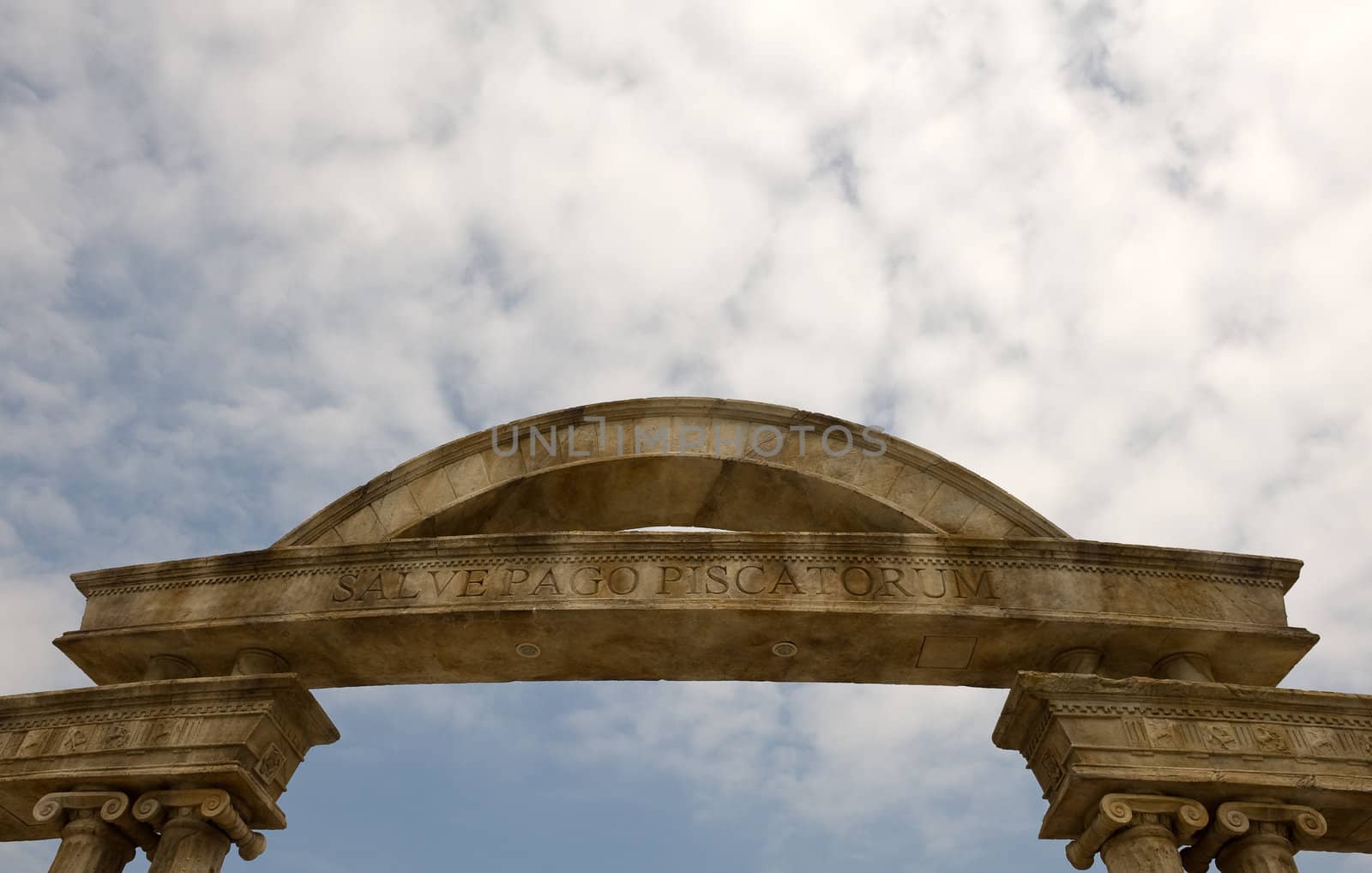 view of the Arch and columns on in Macao China