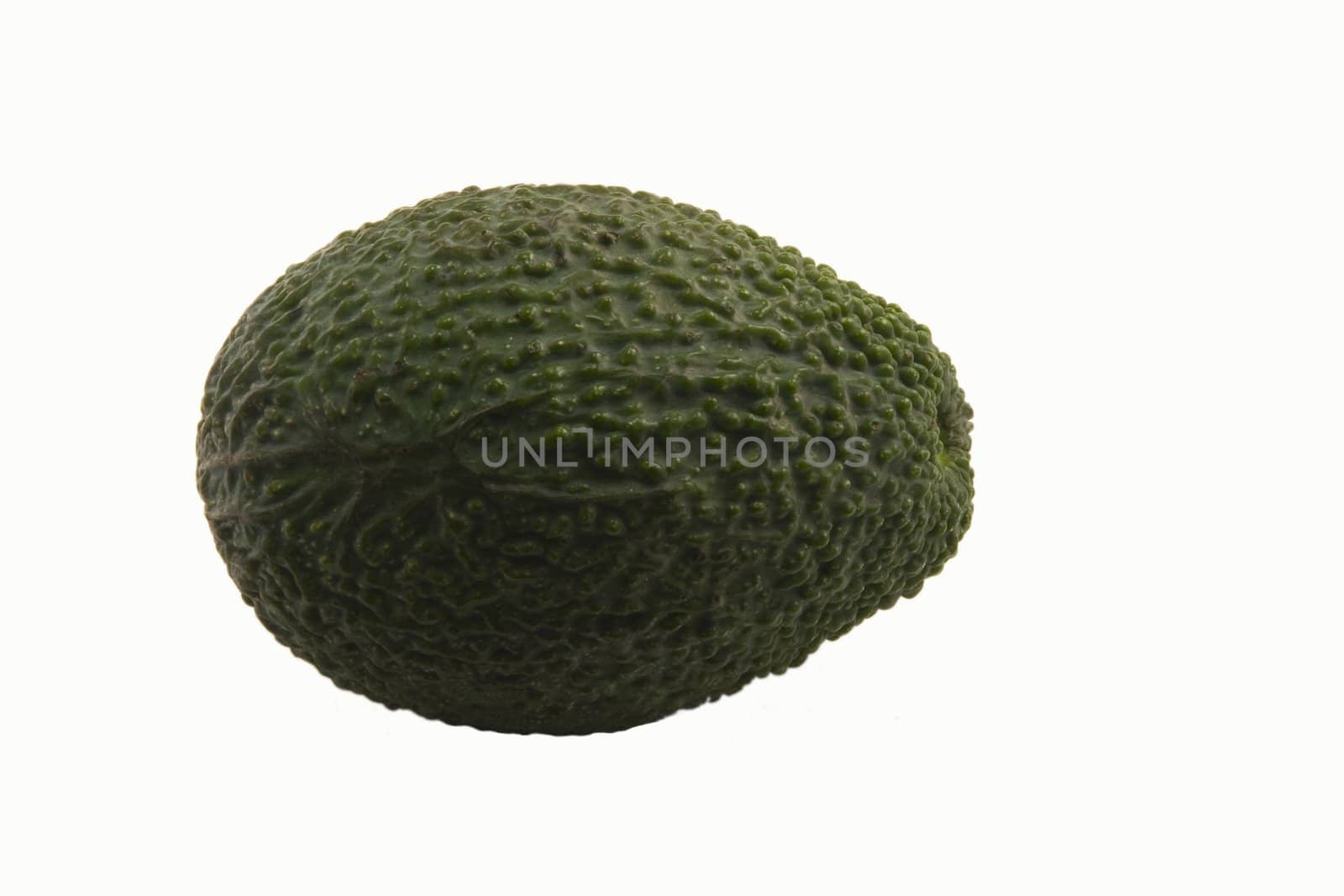 Avocado on white background. Close-up.Isolated object