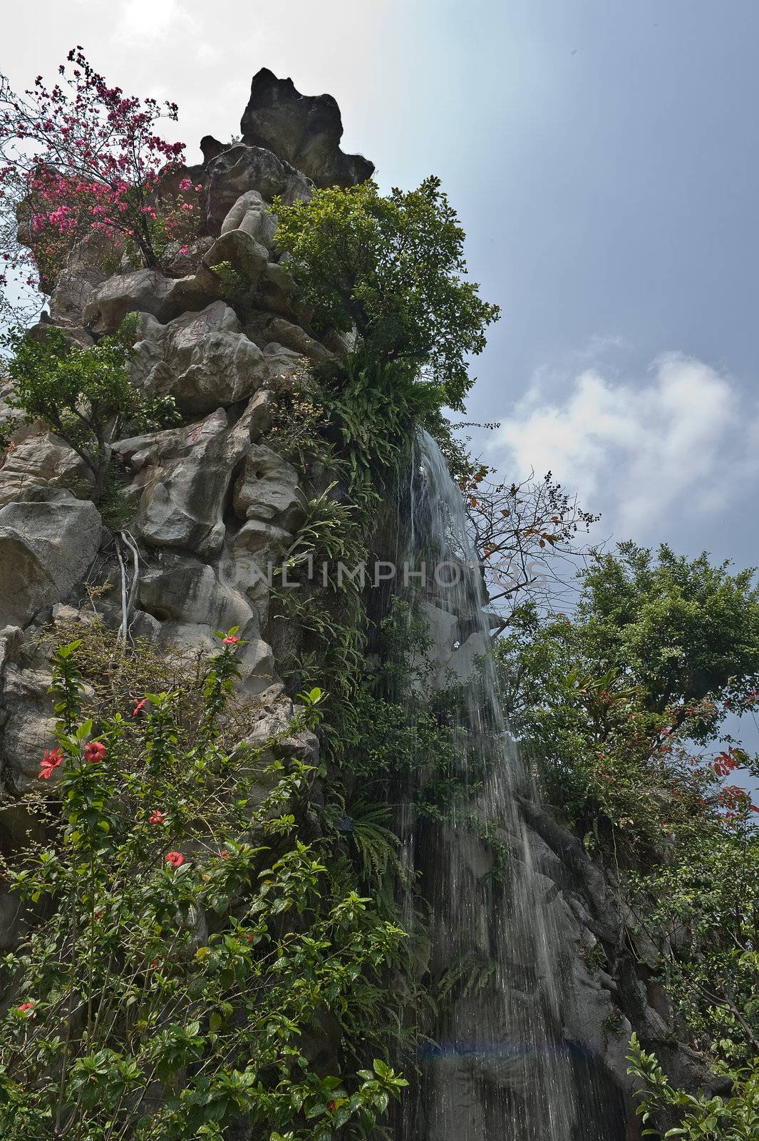 Quinghui Garden man made from granite stones mountain