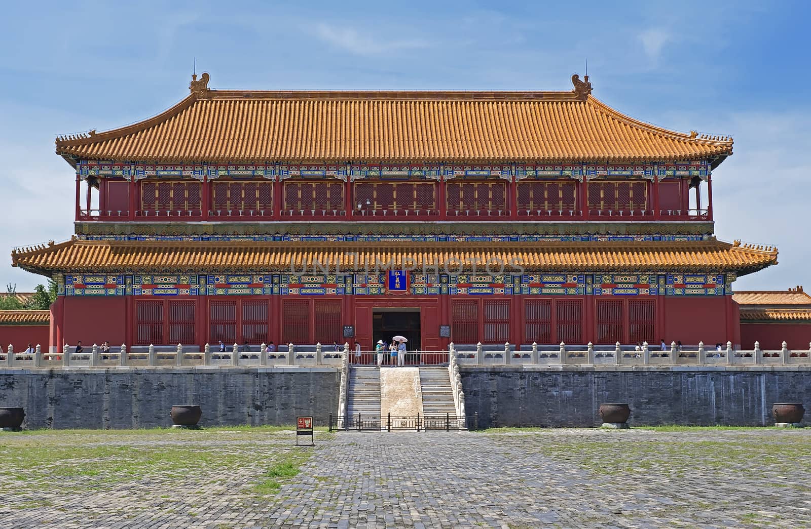 Temple in the forbidden city with blue sky