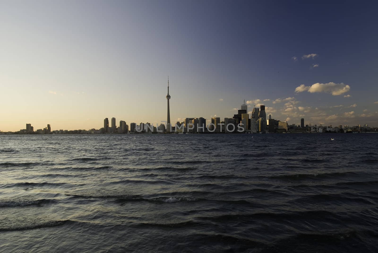 Toronto city scape view from the lake Ontario