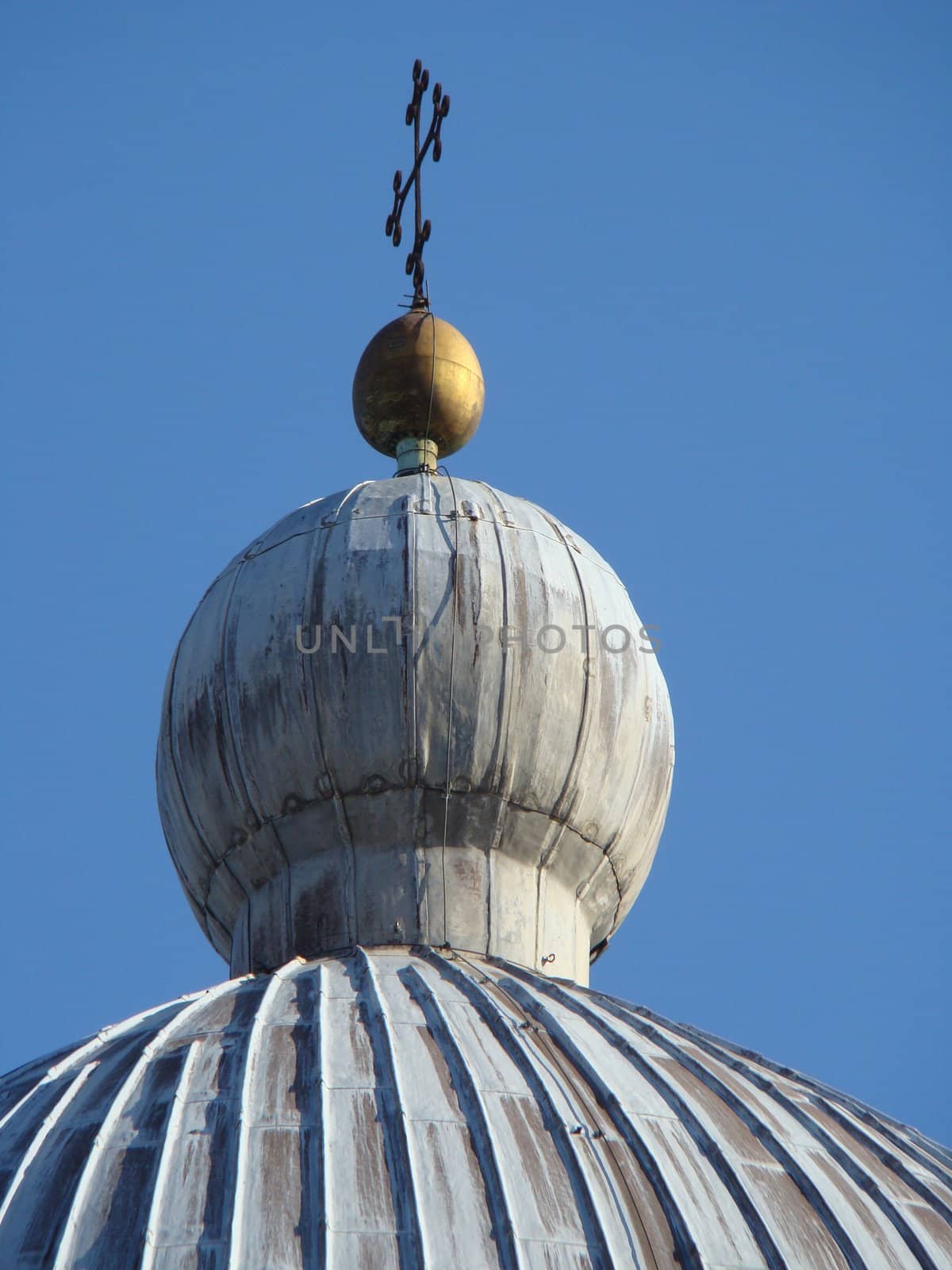 close-up of fragment of the roof of the church