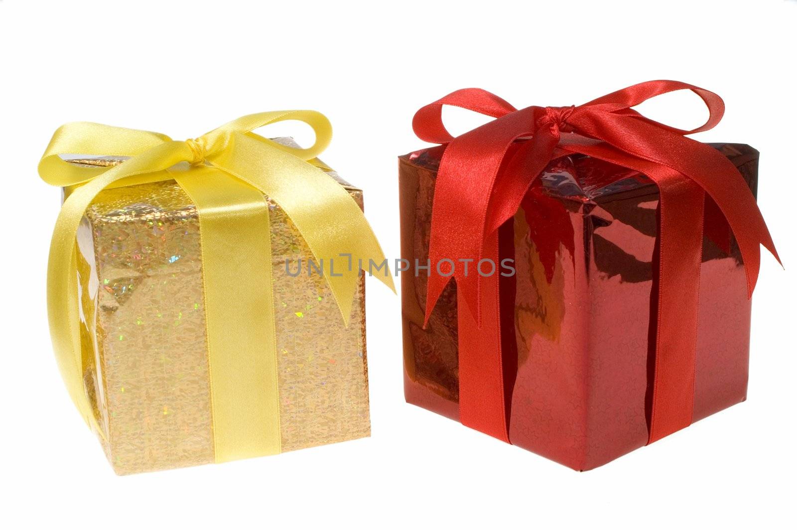 Christmas gift isolated on white