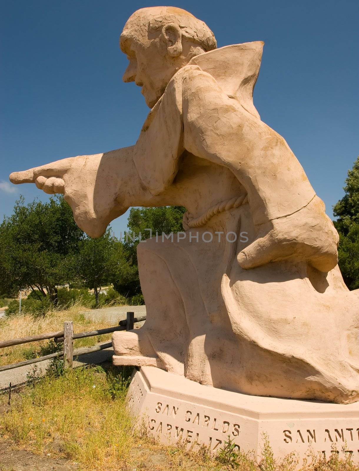 A statue of Franciscan Father Junipero Serra