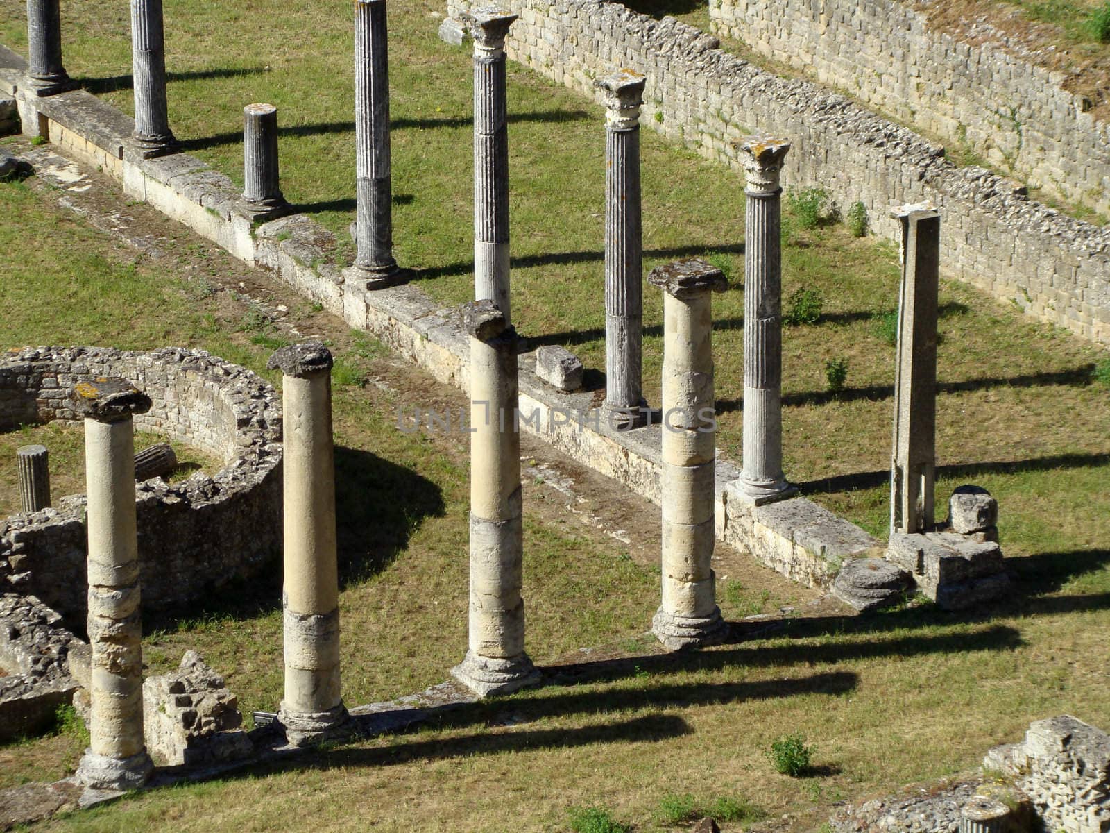 ruins of roman theatre in Volterra, Tuscany, Italy.