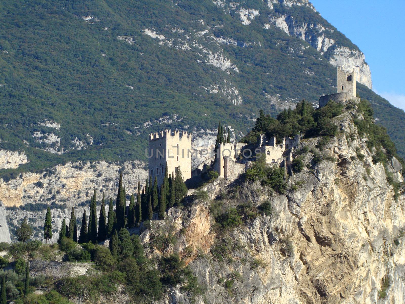 Castle of Arco in Italy, district of Lake Garda.