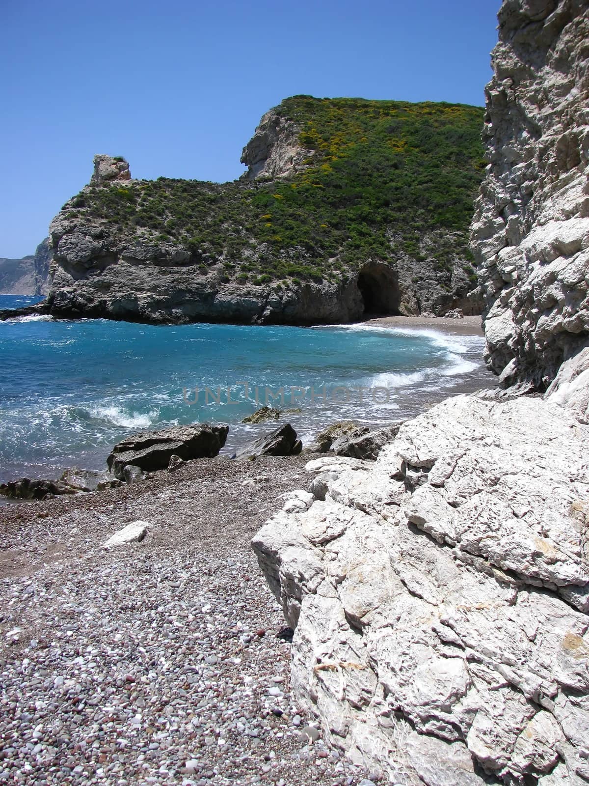 a scenic picture of a coastline on Kythera island, Greece