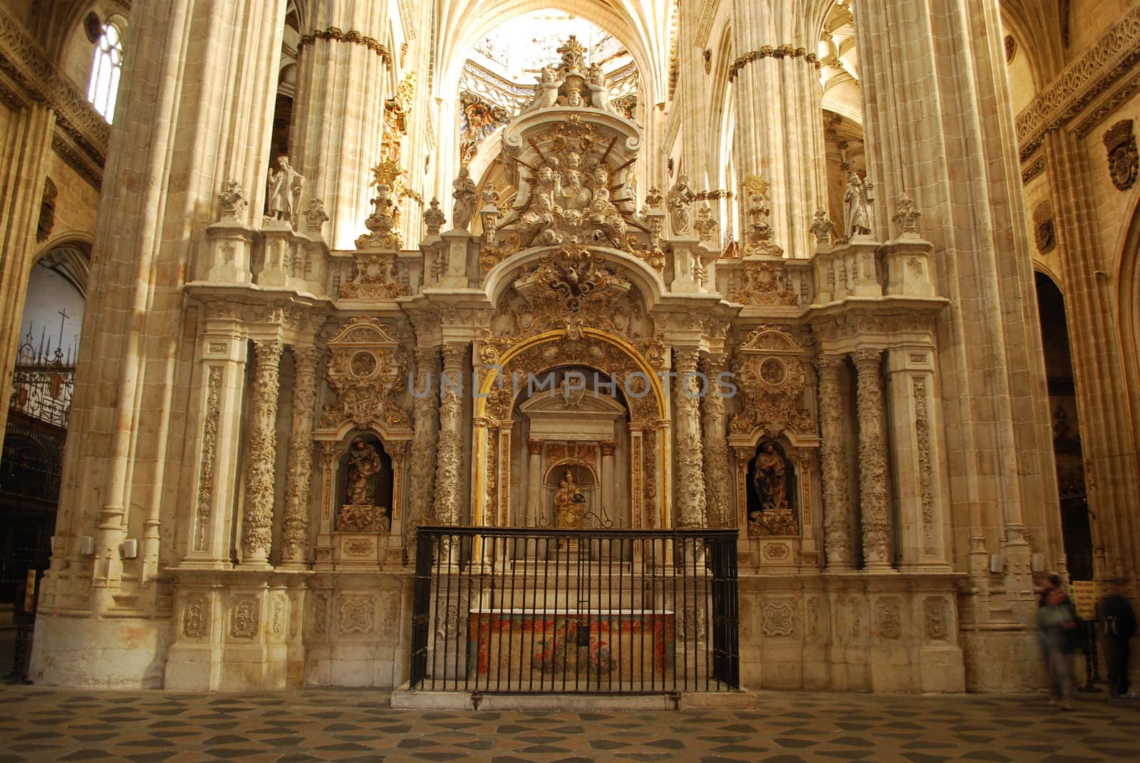 interior of the main cathedral in Salamanca