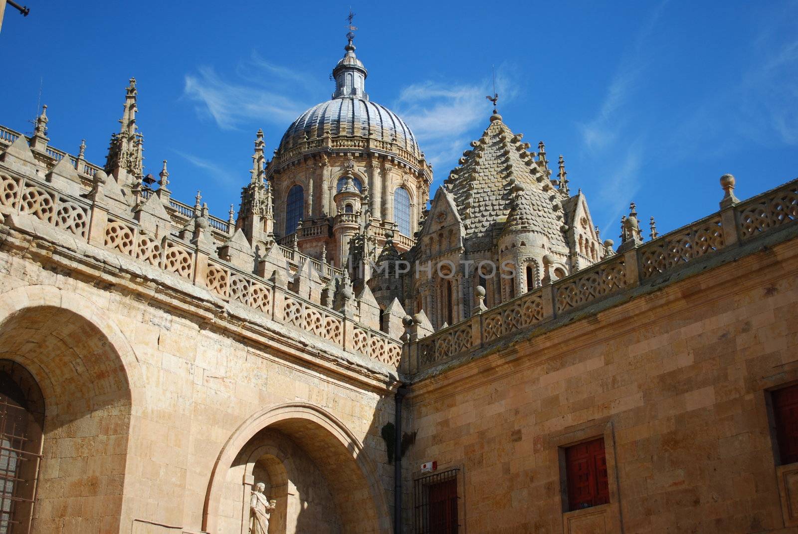 famous cathedral, new and old, in Salamanca
