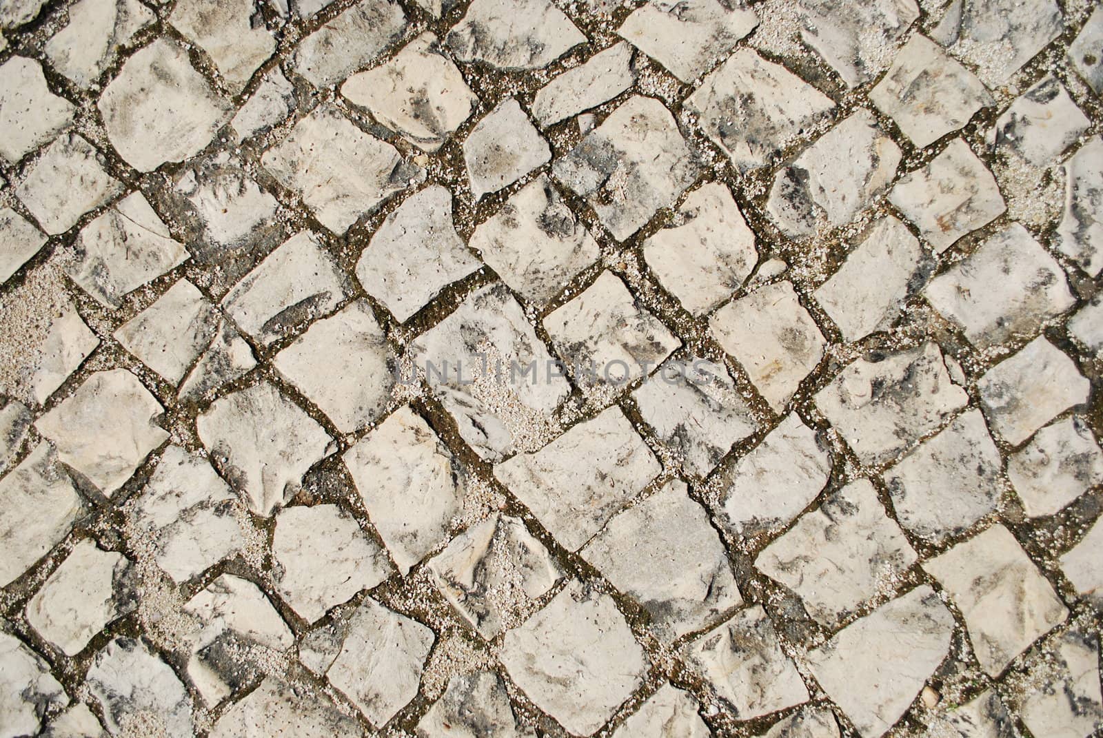 White calcada pavement from Portugal