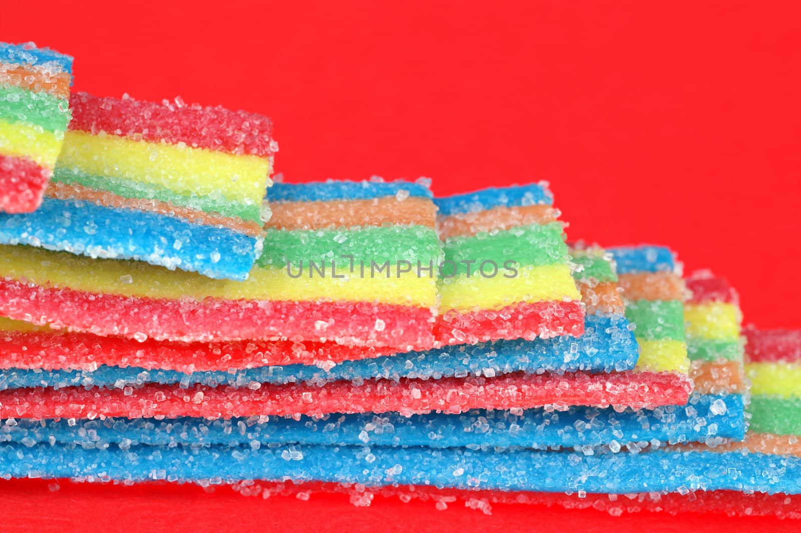 Colorful gelly candy isolated white
