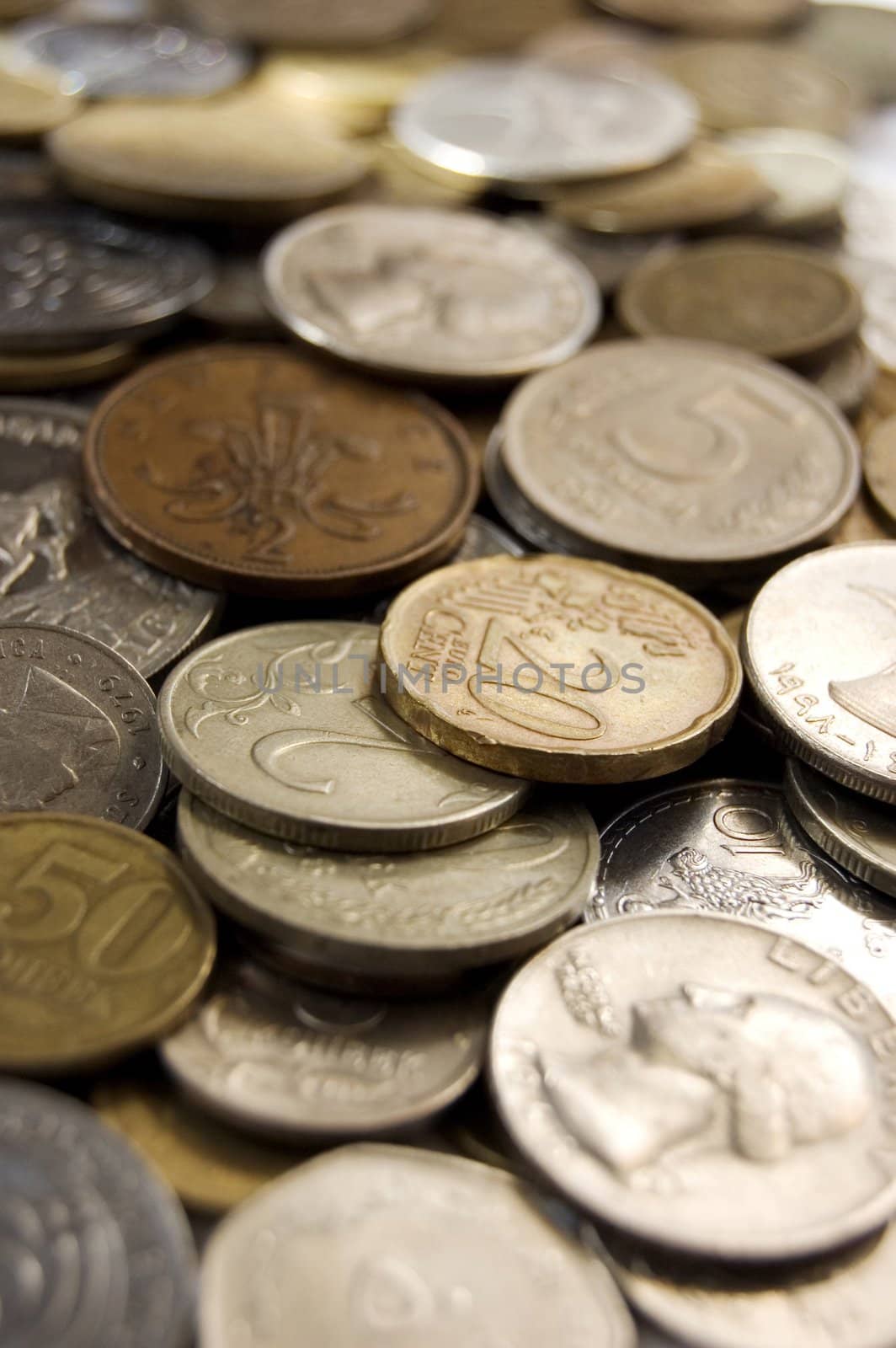 Coins of the different countries.