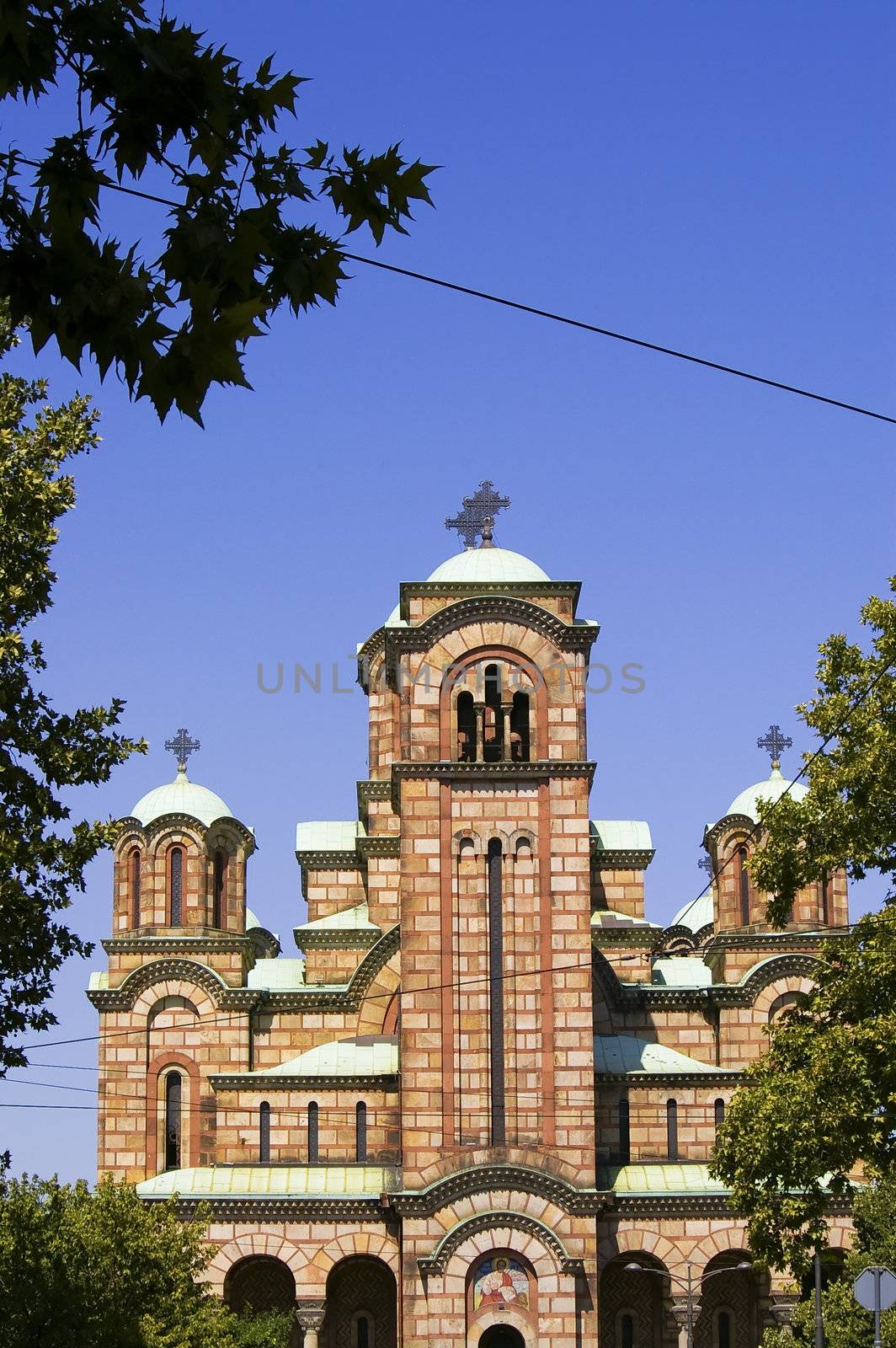 Orthodox Temple of Saint Marko, Belgrade, Serbia, located in the historical center of city, near Tasmajdan park