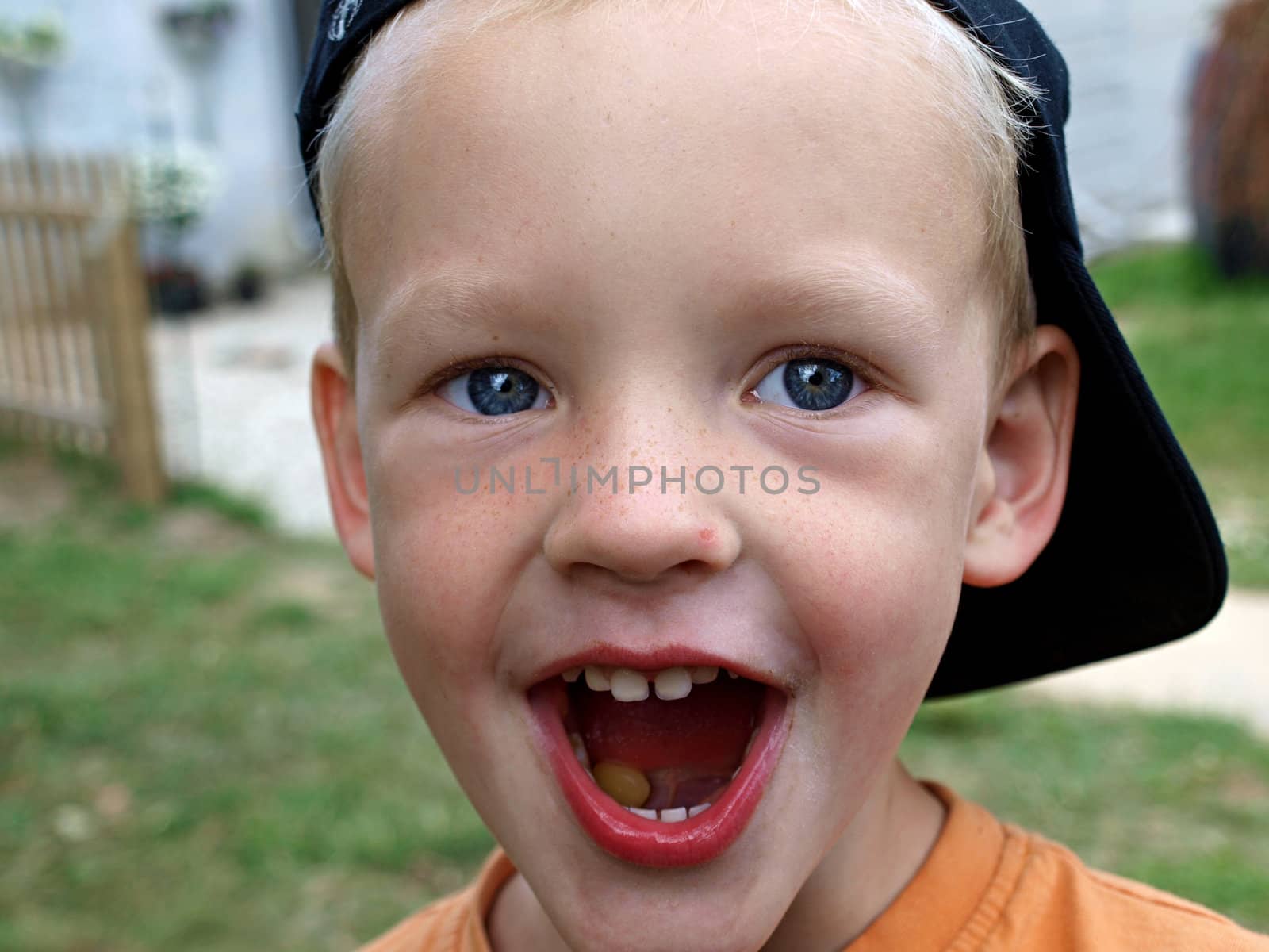Cute happy smiling beautiful young boy - Life is good!