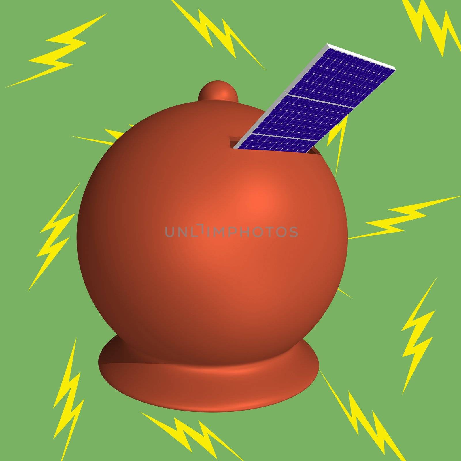 Moneybox solar panels lightning by midani