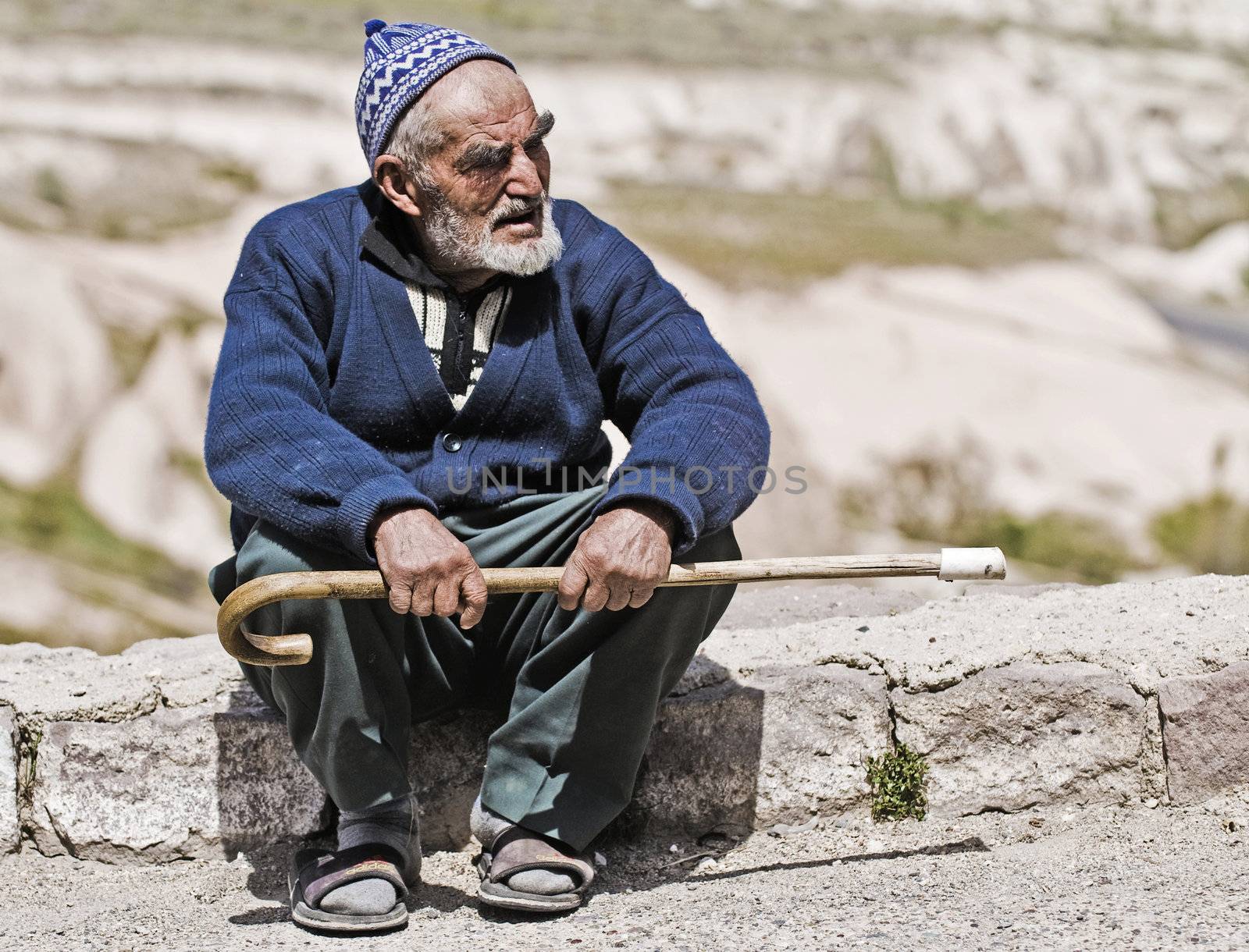Turkish village  April 2008 - Portrait of old turkish man