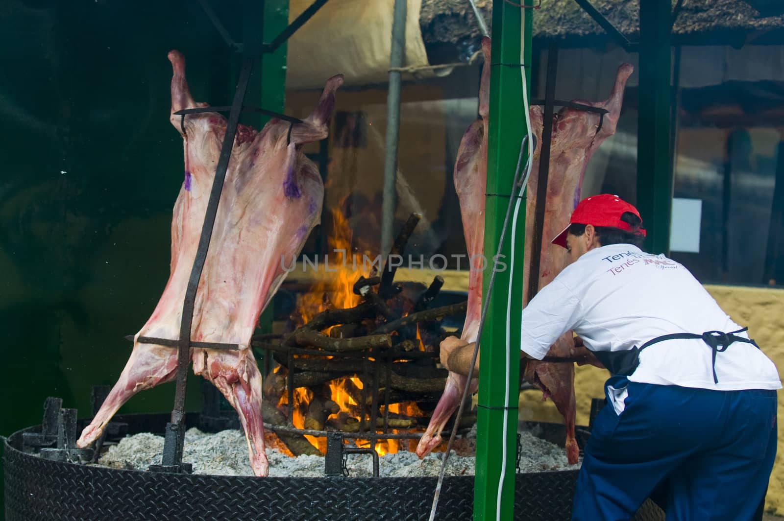 Montevideo uruguay september 2008 - Traditional gaucho cooked beef