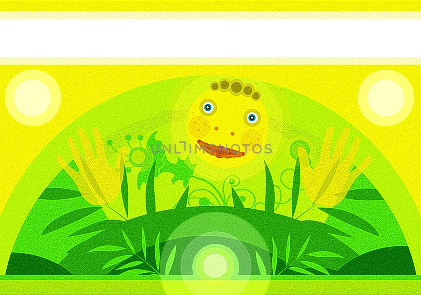 abstract image of a happy baby