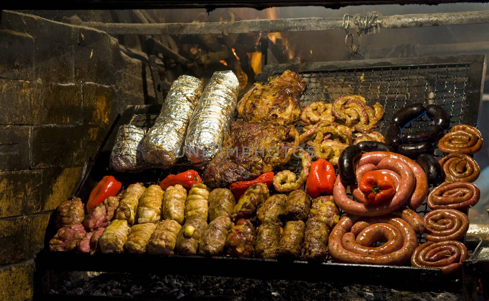 Barbecue in Uruguayan restaurant in Montevideo old town