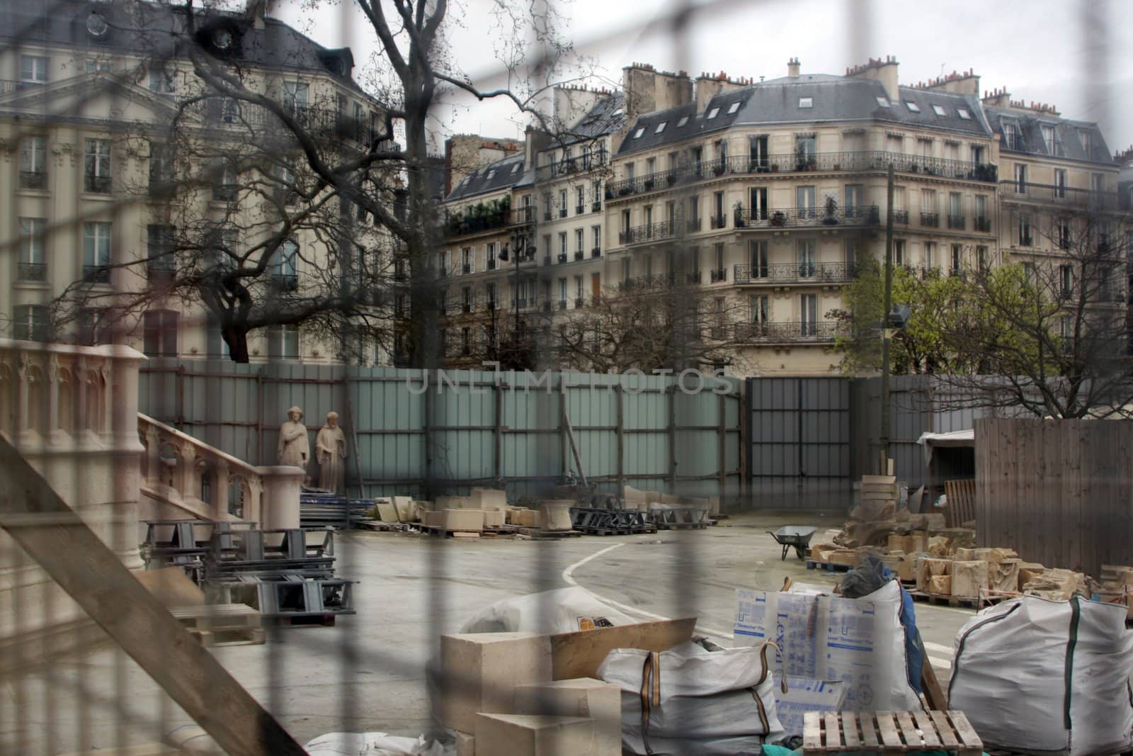 View of a building in Paris - construction of a church