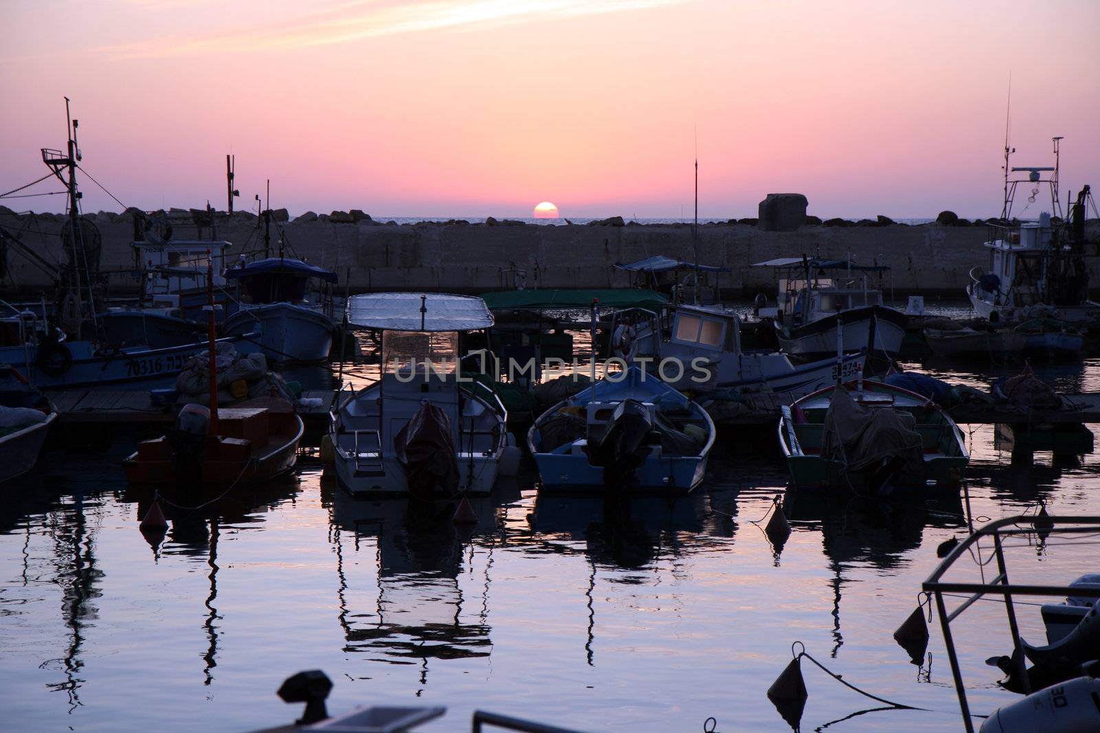 Old Jaffa Port at sunset