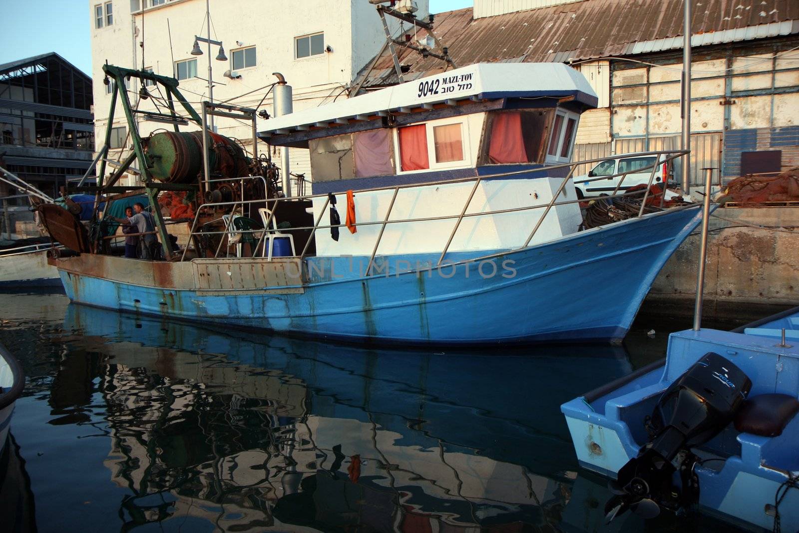 Fishing boat at old Jaffa port