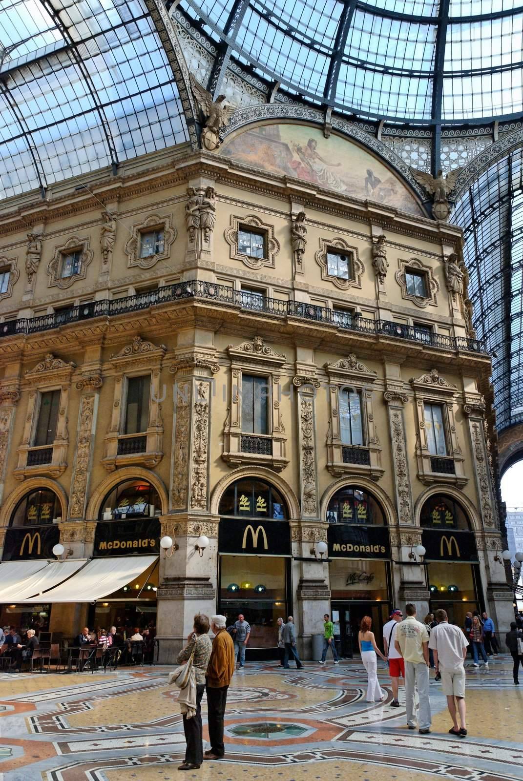 McDonald inside Galleria Vittorio Emanuele - Milan Italy - Exclusive to Yay