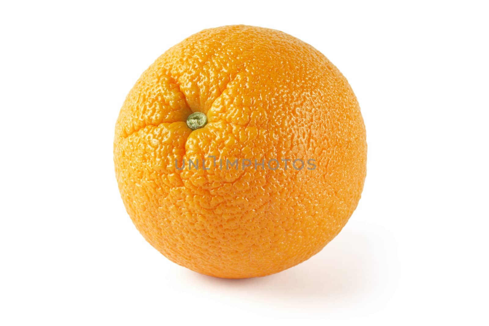 Large orange isolated on white with clipping path provided.
