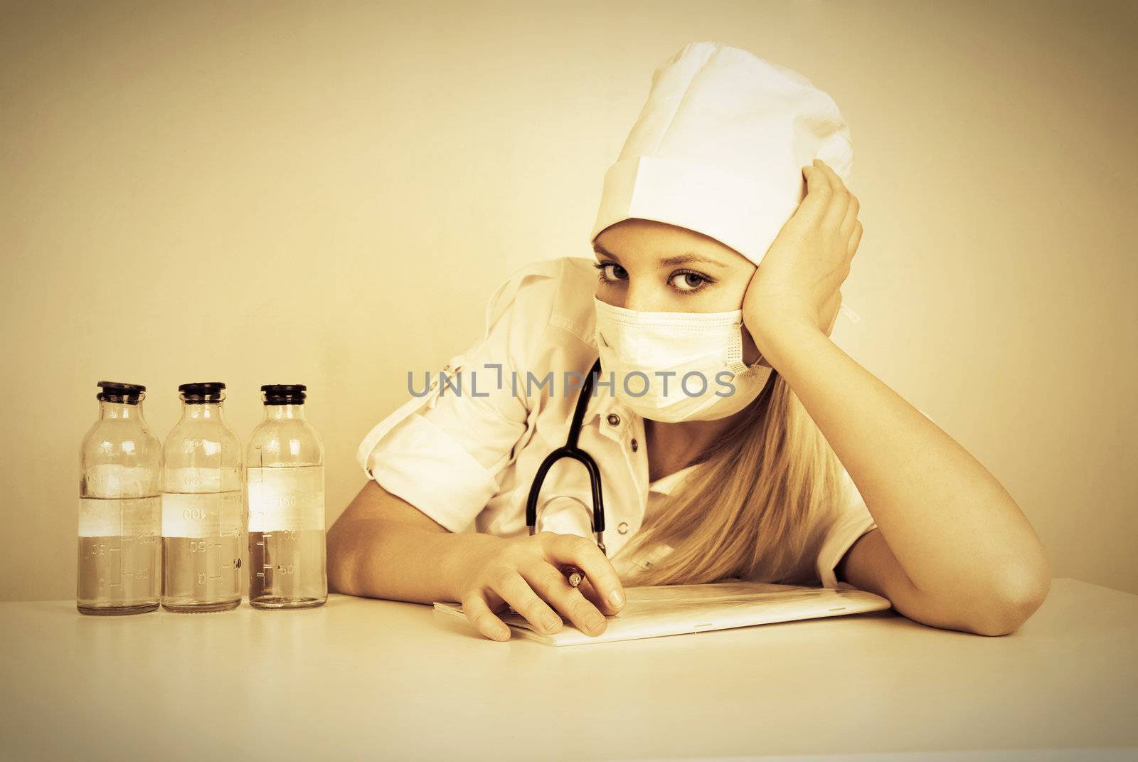 doctor with medications by lanak
