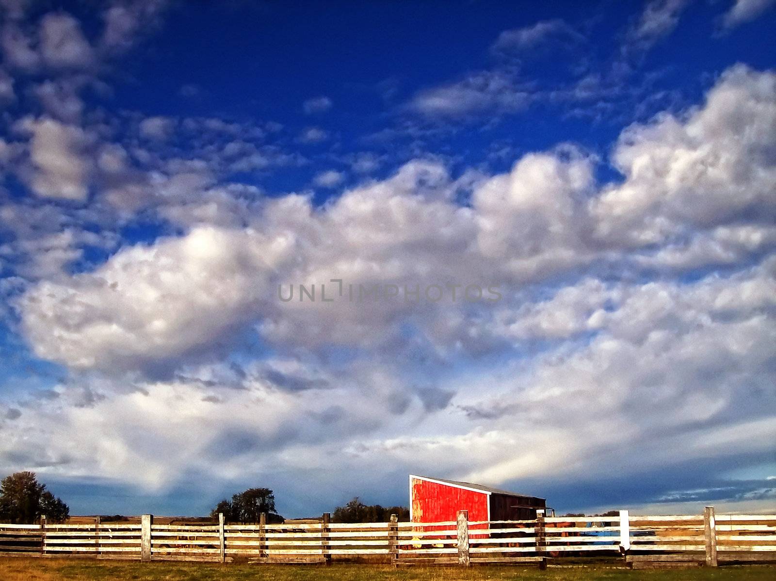 Skyscape on Prairie Farm by watamyr
