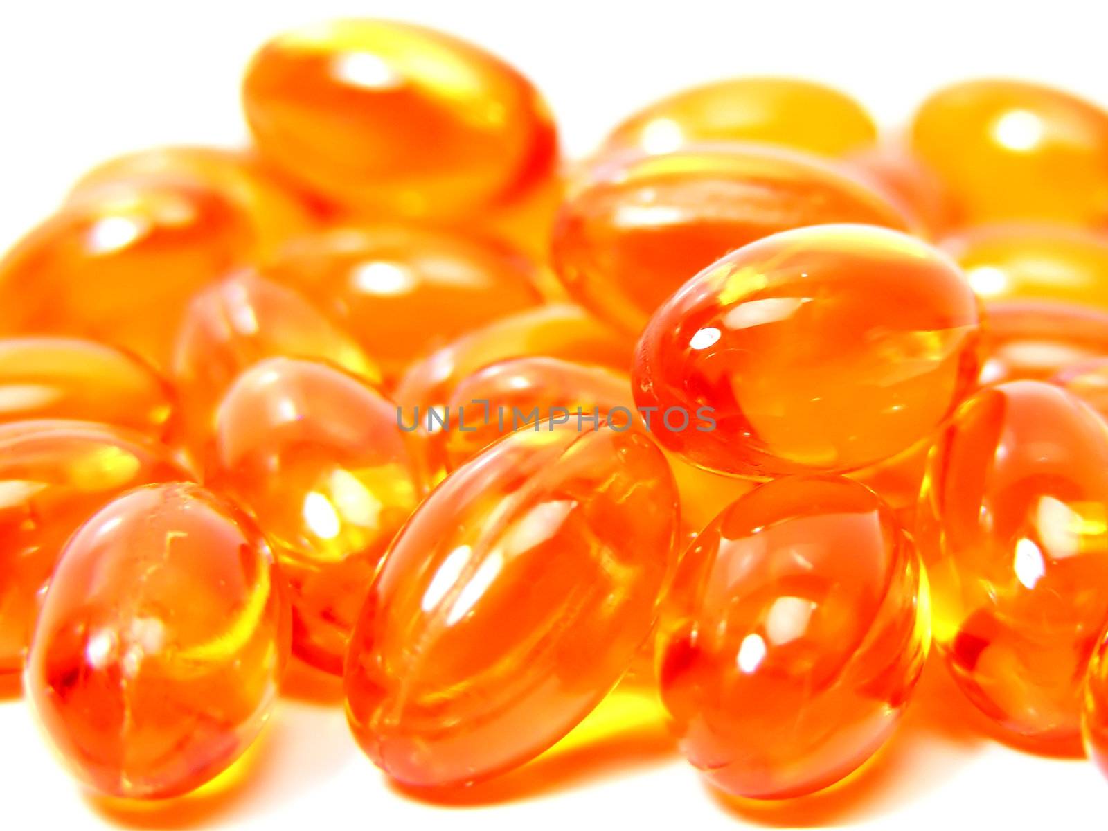 Orange Vitamin Capsules by watamyr