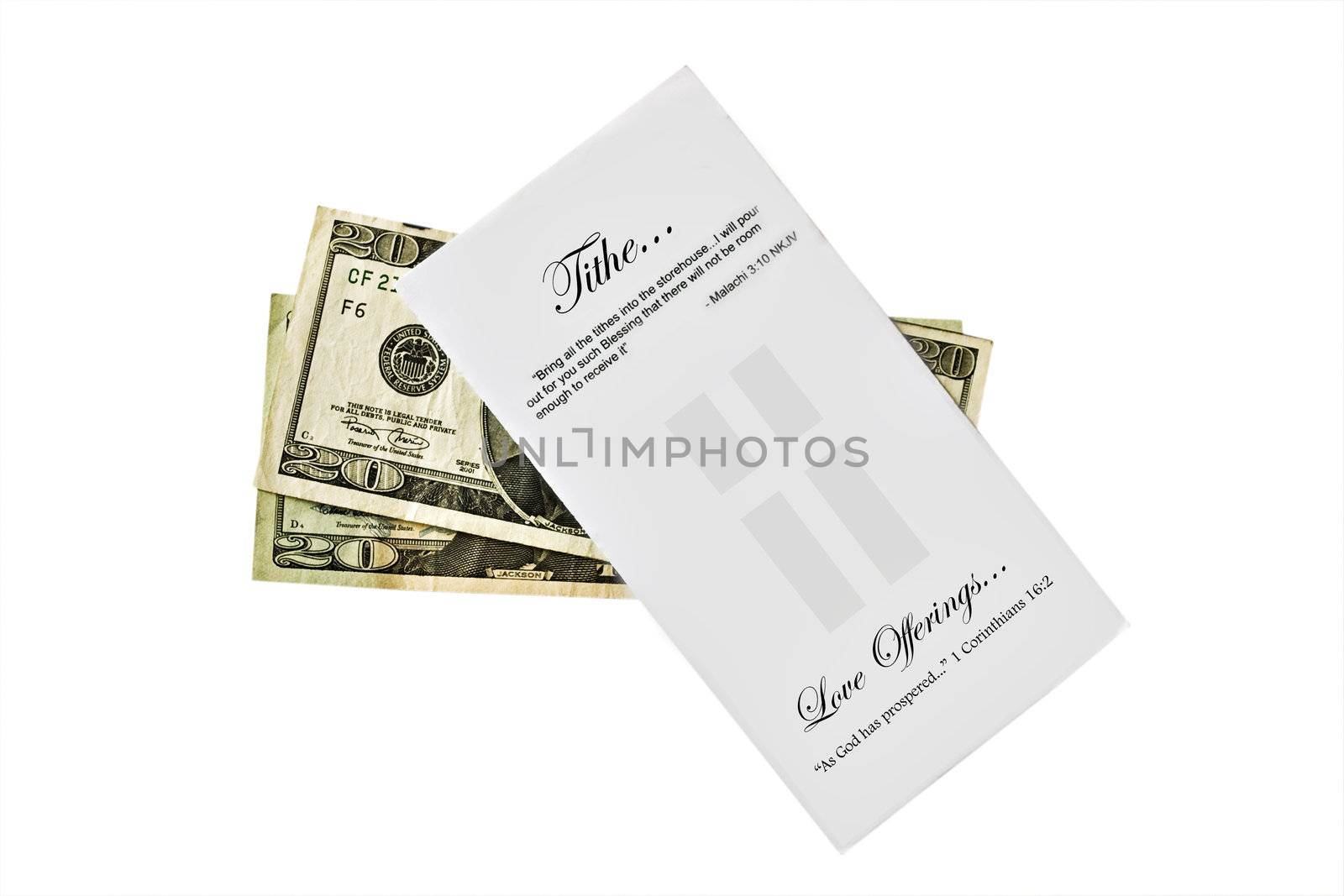 Tithe envelop with cash by StephanieFrey