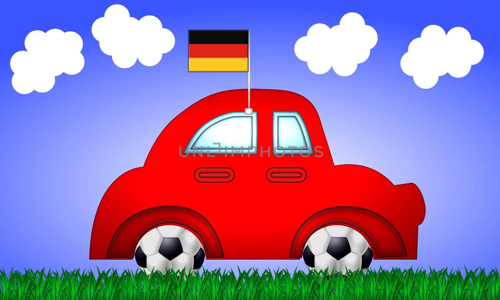 fan car germany with flag by peromarketing