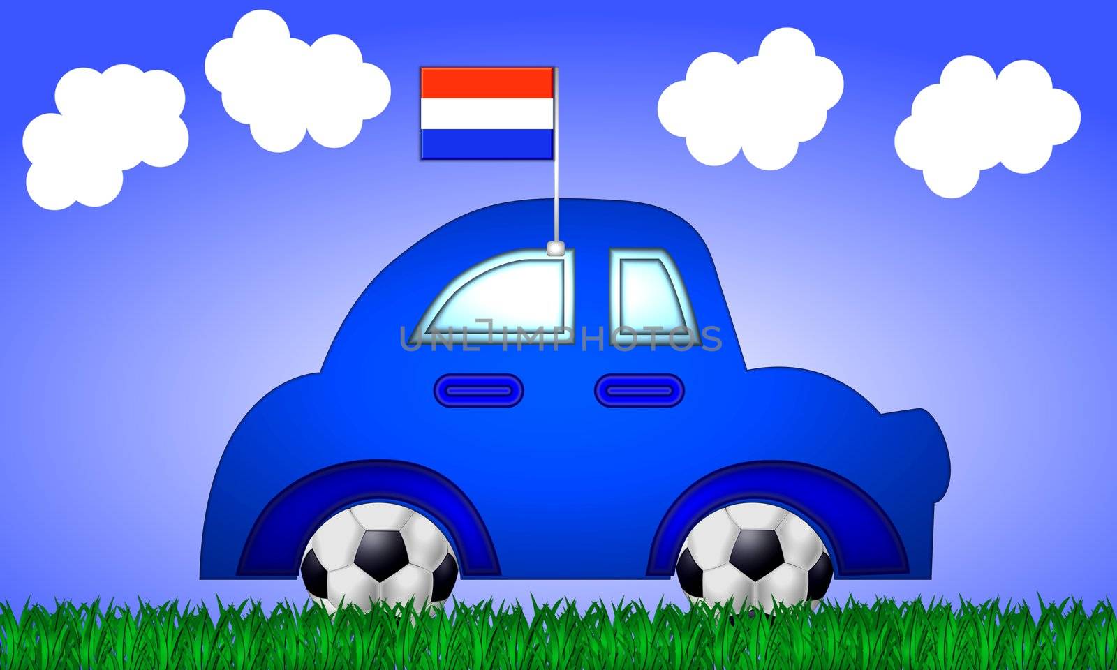 fan car netherlands with flag by peromarketing