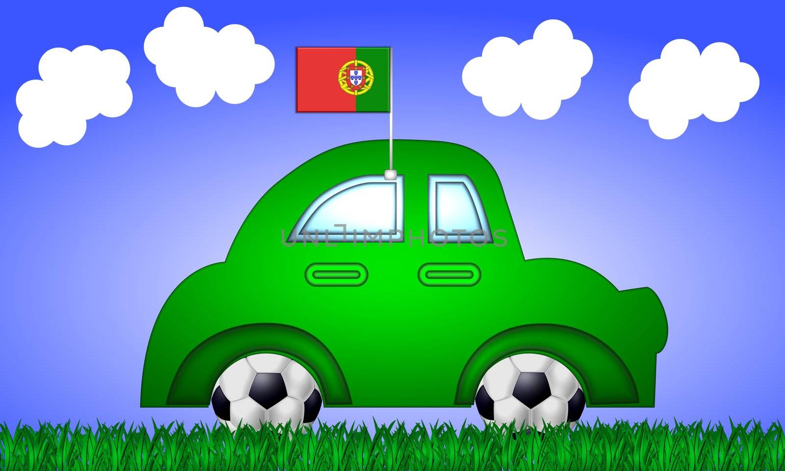 fan car portugal with flag by peromarketing