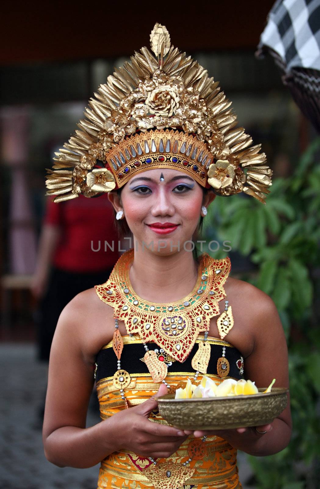 Portrait of the young smiling girl Bali