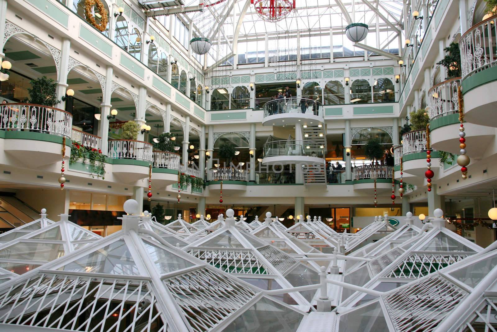 Interior of St. Stephen's Green Shopping Centre in Dublin, Ireland