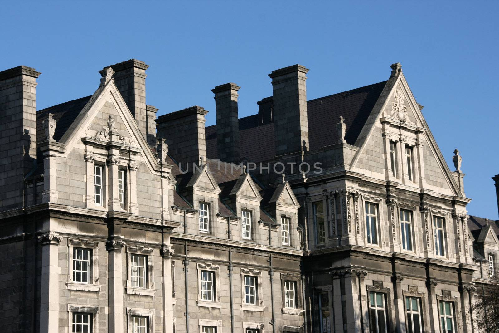 Trinity College campus. Dublin, Ireland. University buildings.