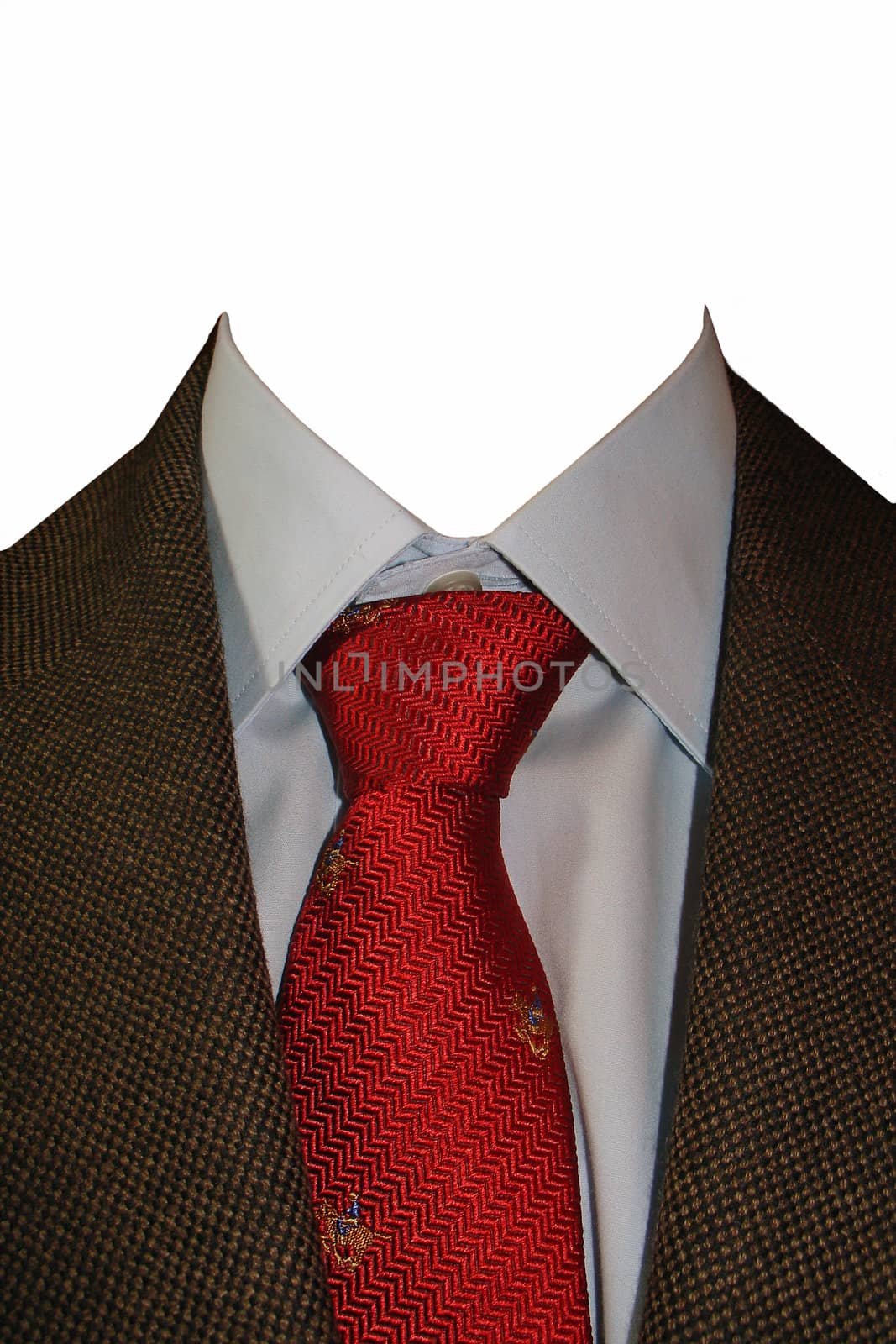 Template consists of Suit, red tie and a shirt           