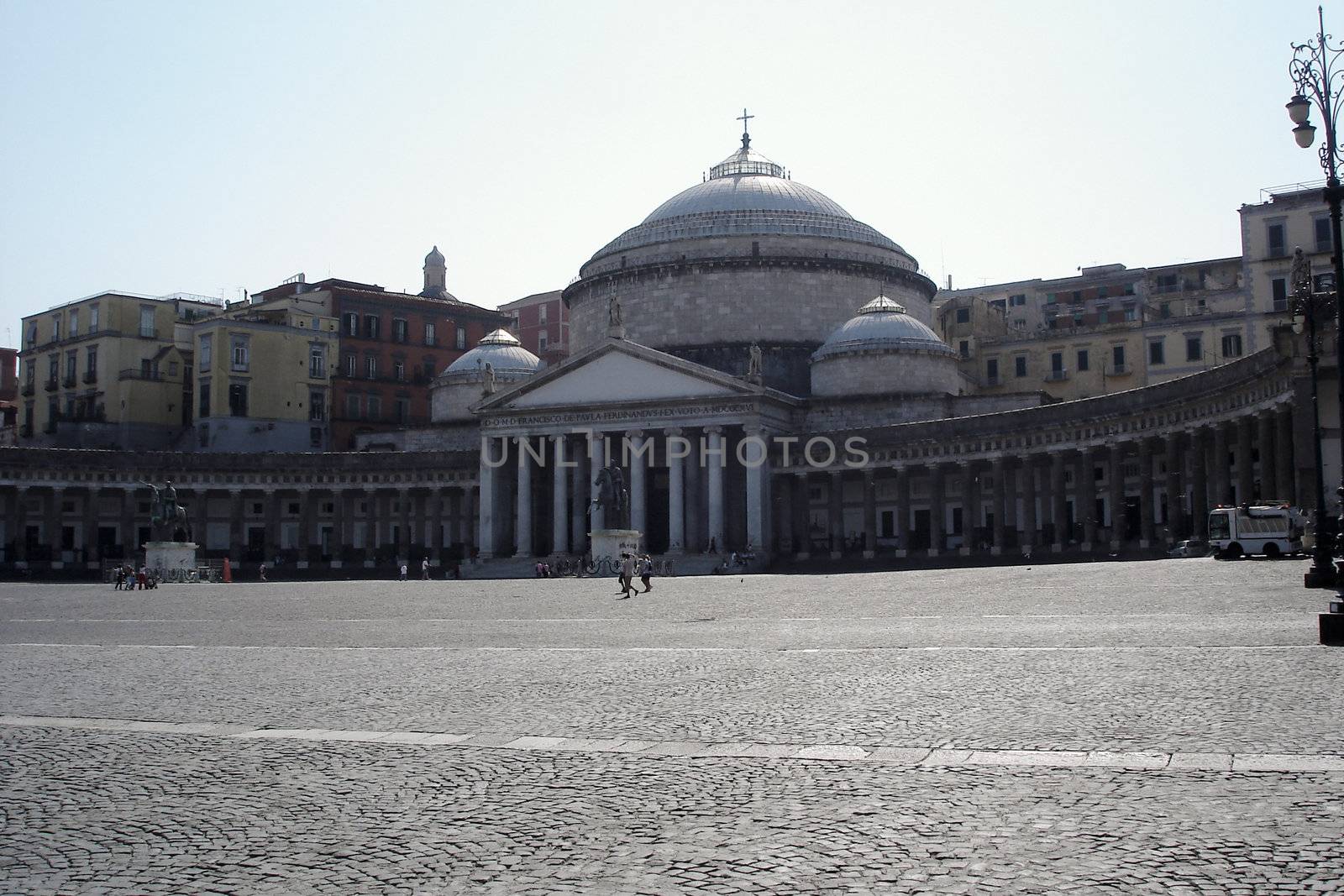The 'Chiesa di san Francesco di Paola' at the 'Piazza del Plebiscito' in Naples, Italy.