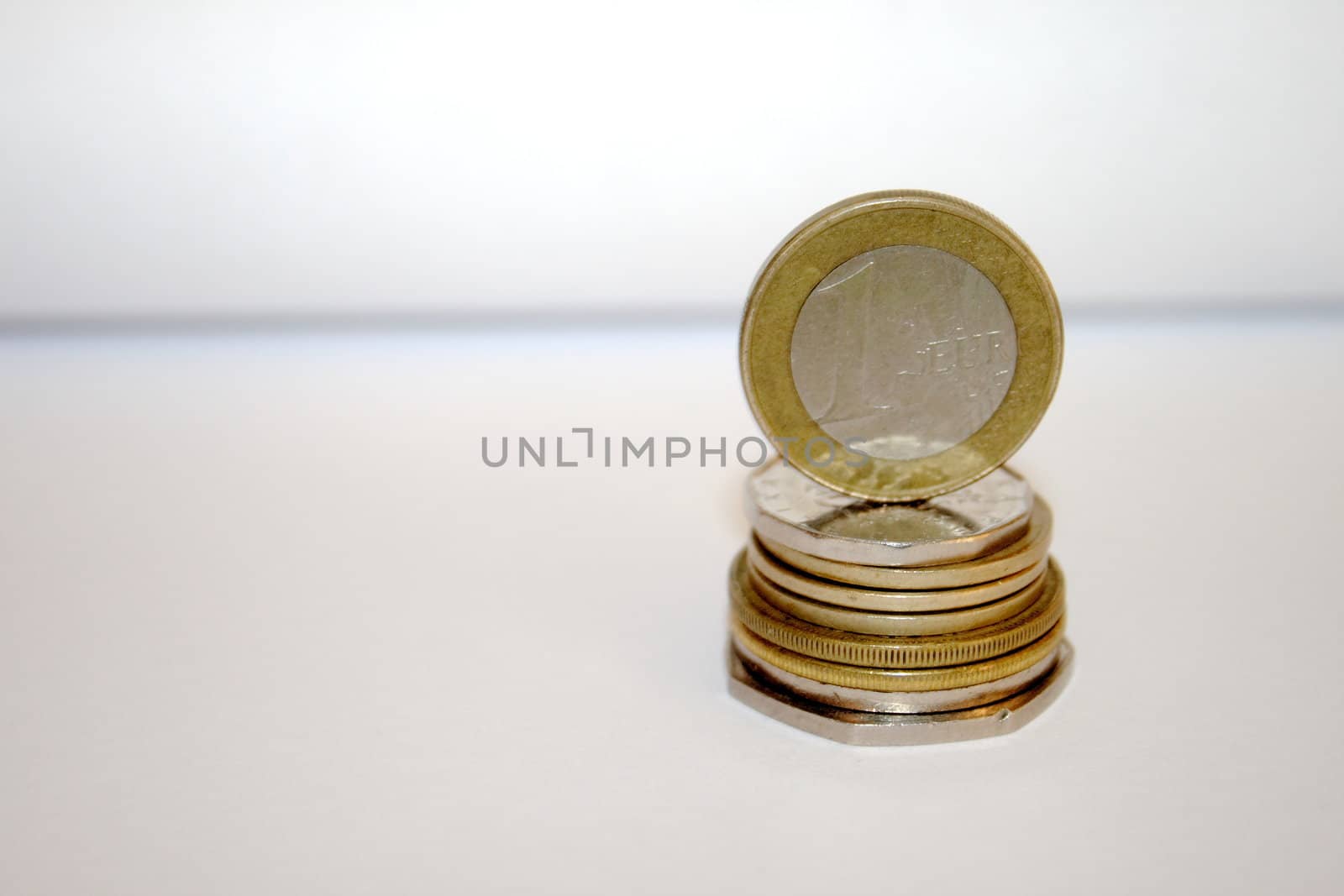 Pile of diffrent coins