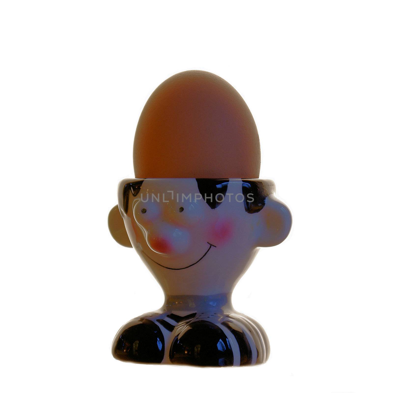 novelty football egg cup with egg