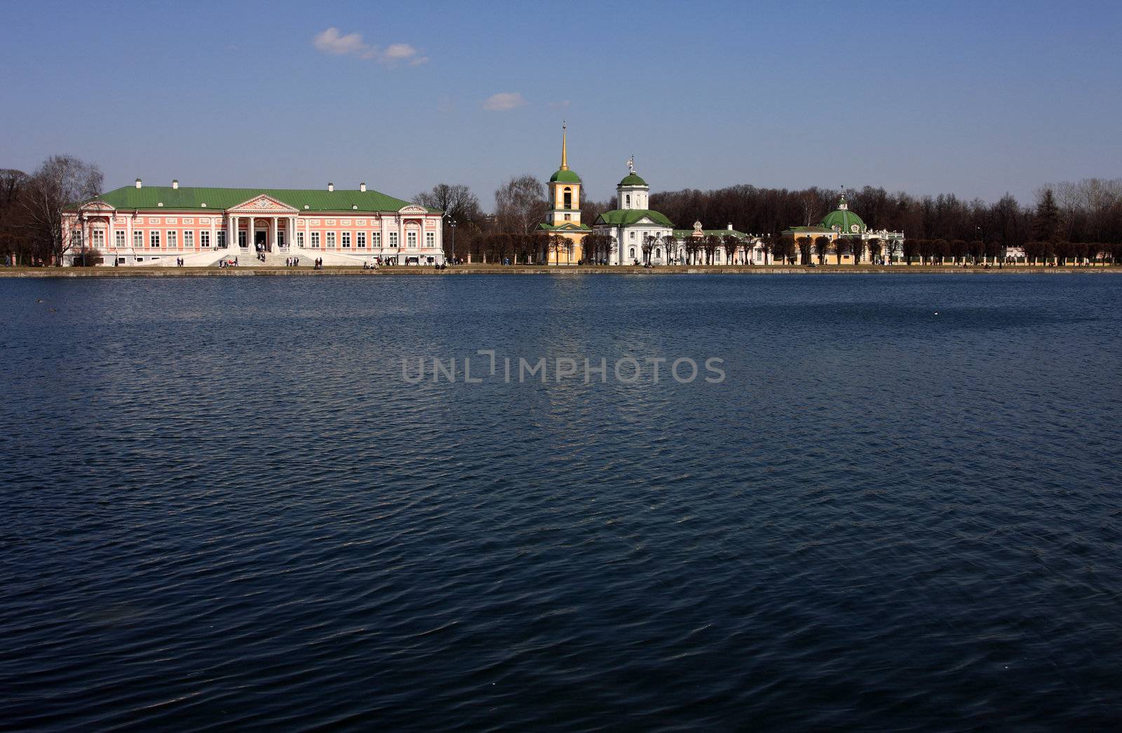 manor, pond, water, house, church, origins, fair, trees, life, giving, across, most, old, monument, architecture, pleasure, residence, field, marshal, count, form, classicism