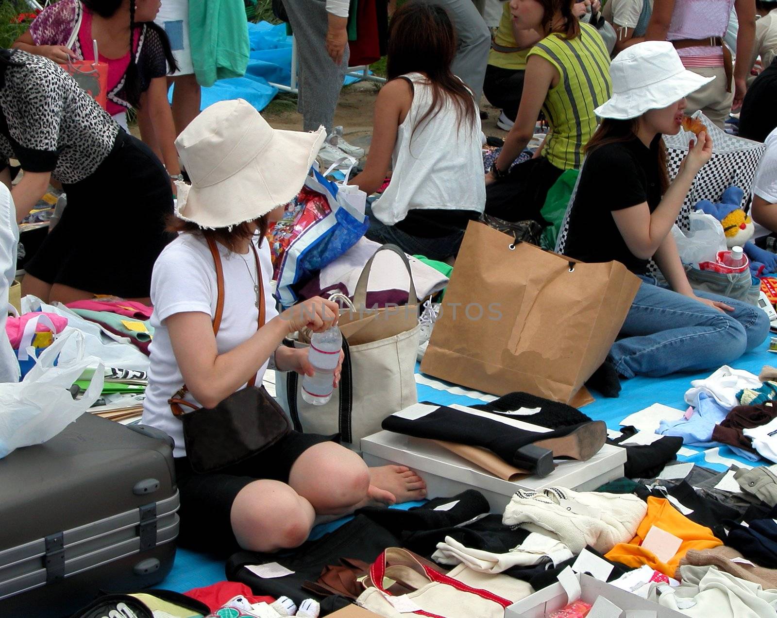 an aspect from a saturday second hand market in japan          